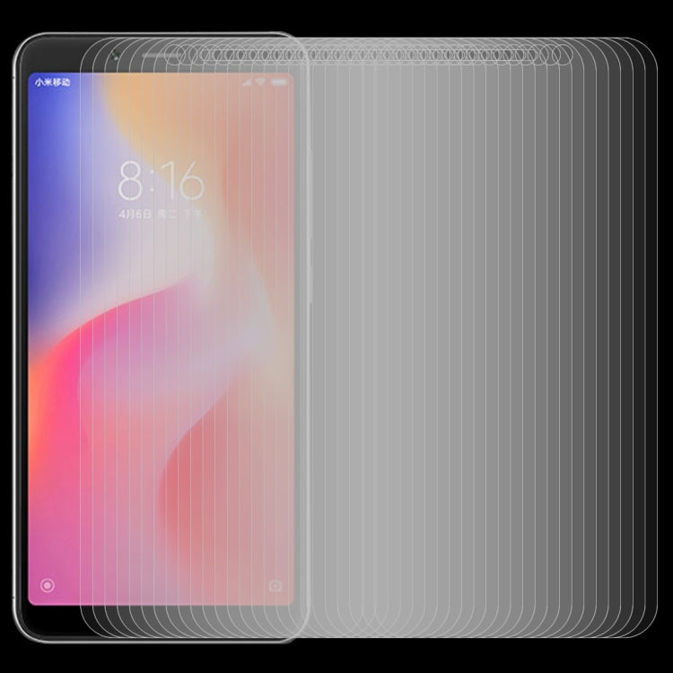 50 PCS 適用於小米 紅米6A 0.26mm厚度 9H 2.5D弧邊鋼化玻璃膜