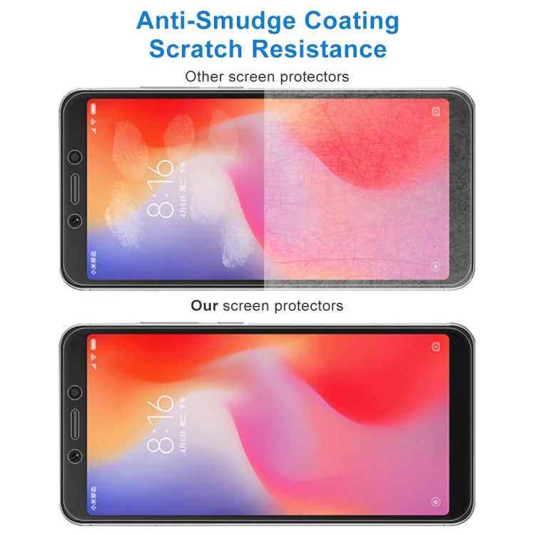 100 PCS 適用於小米 紅米6A 0.26mm厚度 9H 2.5D弧邊鋼化玻璃膜