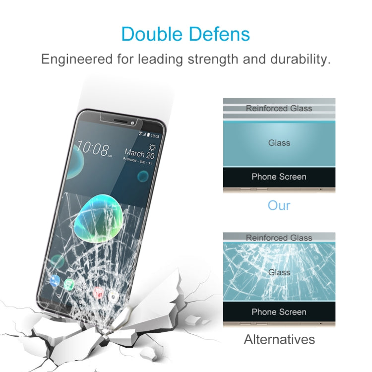 適用於HTC Desire 12+  0.26mm厚度 9H 2.5D弧邊鋼化玻璃保護膜