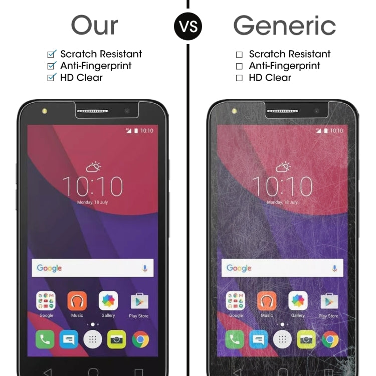 阿爾卡特 Pixi 4 5.0 inch 0.26mm厚度 9H 2.5D弧邊鋼化玻璃保護膜