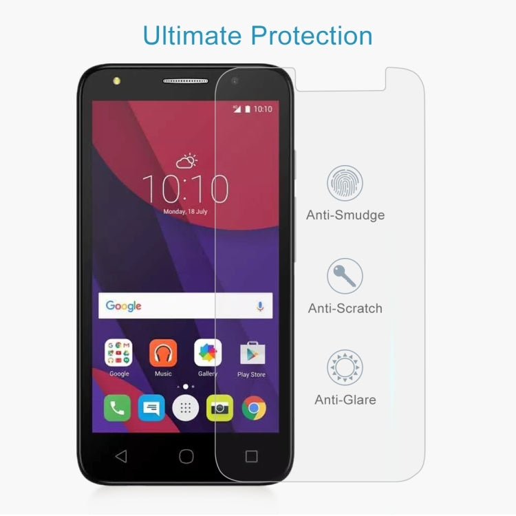 阿爾卡特 Pixi 4 5.0 inch 0.26mm厚度 9H 2.5D弧邊鋼化玻璃保護膜