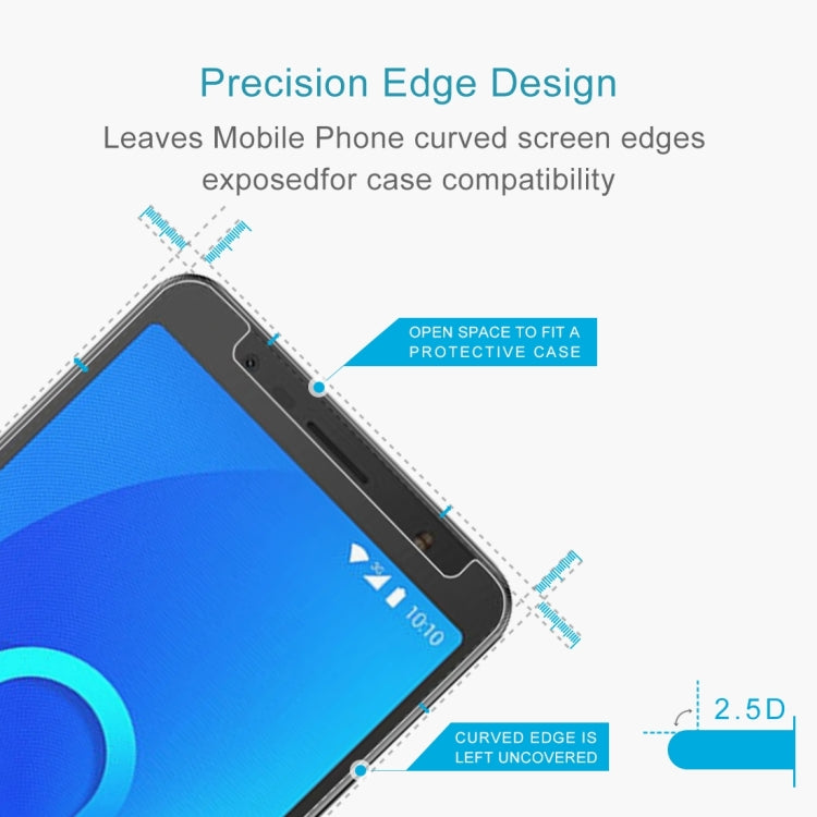 0.26mm 9H 2.5D 鋼化玻璃膜 適用於 Alcatel 3C