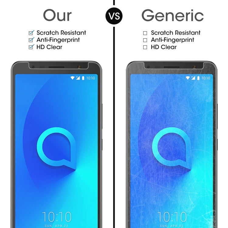 0.26mm 9H 2.5D 鋼化玻璃膜 適用於 Alcatel 3C