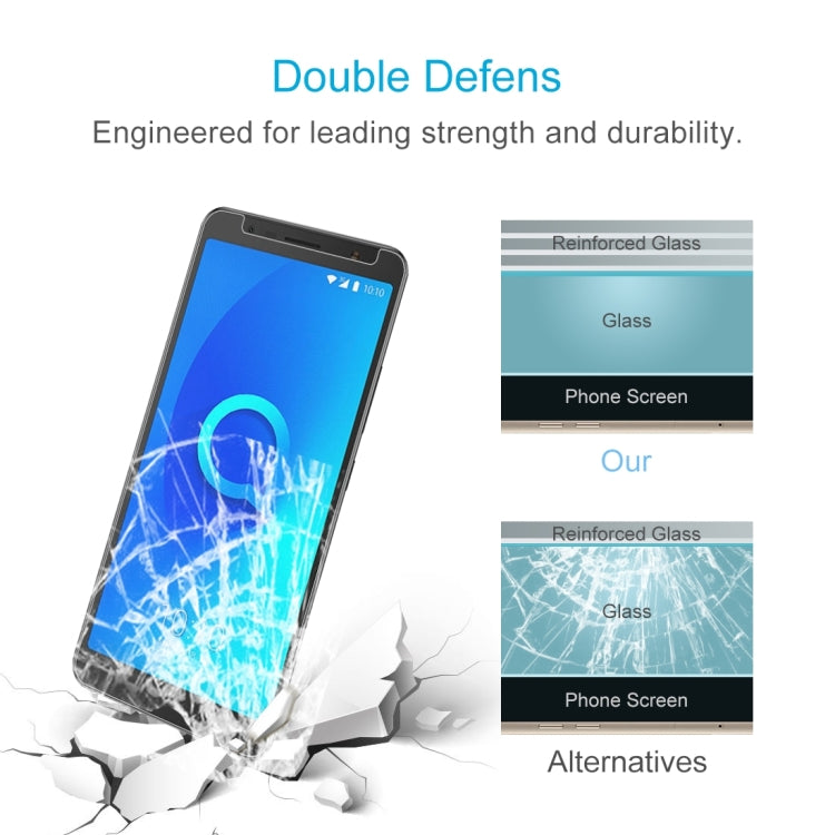 0.26mm 9H 2.5D 鋼化玻璃膜 適用於 Alcatel 3C