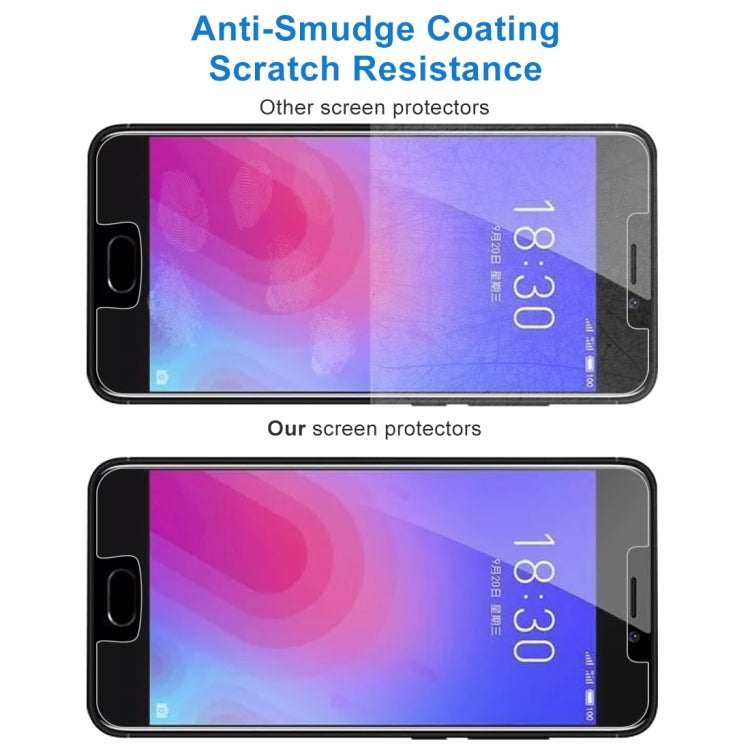 100 PCS 適用於魅族M6 0.26mm厚度 9H 2.5D弧邊鋼化玻璃保護膜