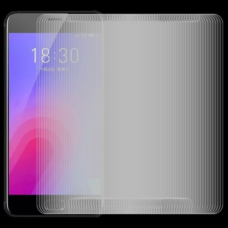 100 PCS 適用於魅族M6 0.26mm厚度 9H 2.5D弧邊鋼化玻璃保護膜