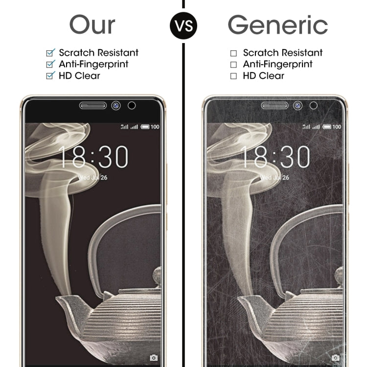 100 PCS 適用於魅族 PRO 7 Plus 0.26mm厚度 9H 2.5D弧邊鋼化玻璃保護膜