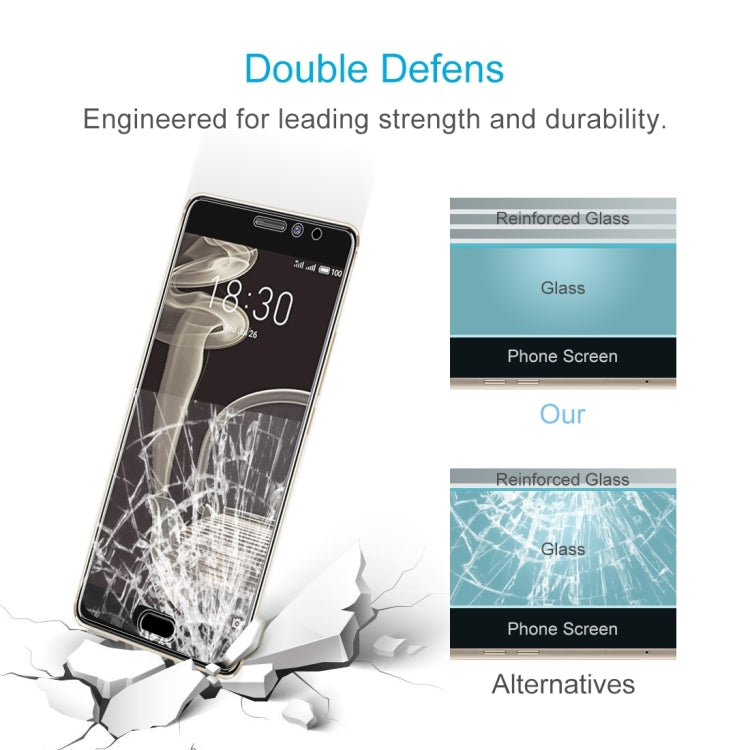 100 PCS 適用於魅族 PRO 7 Plus 0.26mm厚度 9H 2.5D弧邊鋼化玻璃保護膜