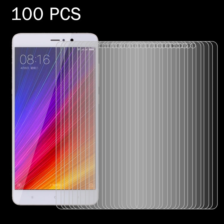 100個裝 適用於小米 Mi 5s Plus 0.26mm厚度 9H表面硬度 2.5D弧邊 鋼化玻璃保護膜