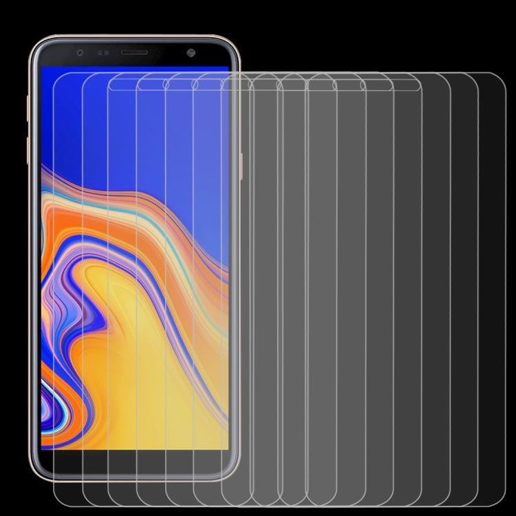 10個裝 適用於三星 Galaxy J4+ / J6+ 0.26mm 9H 2.5D弧邊鋼化玻璃保護膜