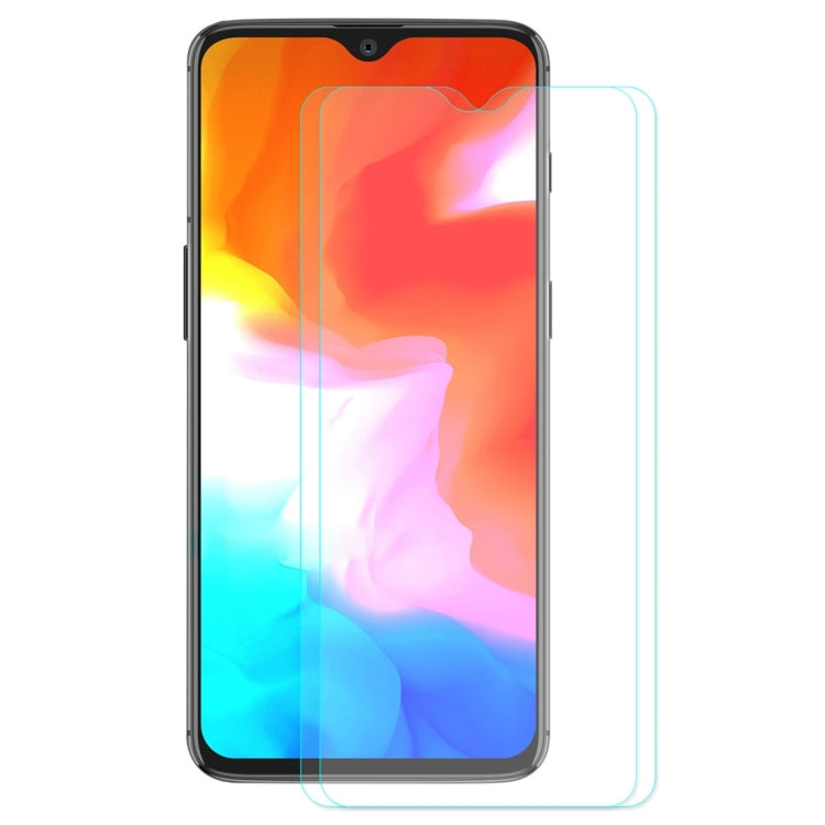 2 PCS 恩凱 草帽王子 適用於OnePlus 6T & 7  0.26mm 9H表面硬度 2.5D弧邊鋼化玻璃膜