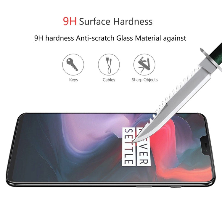 2 PCS 恩凱 草帽王子 適用於OnePlus 6T & 7  0.26mm 9H表面硬度 2.5D弧邊鋼化玻璃膜