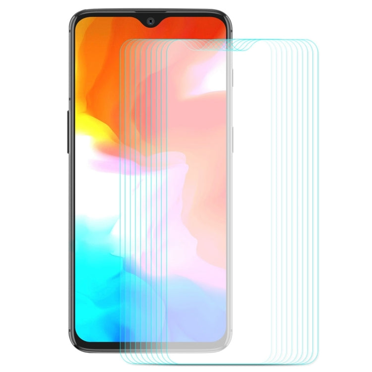 10 PCS 恩凱 草帽王子 適用於OnePlus 6T & 7  0.26mm 9H表面硬度 2.5D弧邊鋼化玻璃膜