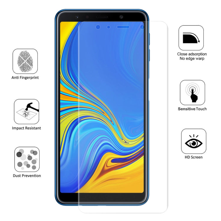 恩凱 草帽王子 適用於三星 Galaxy A7  TPU+TPE+PET材質 0.1mm 3D全屏保護軟膜 水凝膜