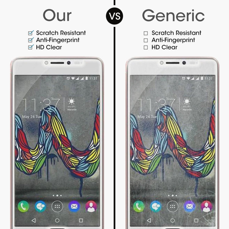 Wiko U Feel Fab 0.26mm厚度 9H表面硬度 非全屏鋼化玻璃保護膜