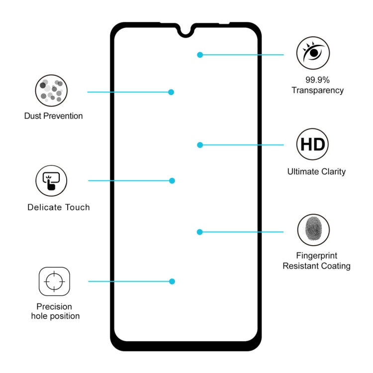 恩凱 草帽王子 適用於小米 紅米 Note 7 全膠0.26mm 9H 2.5D全屏鋼化玻璃保護膜
