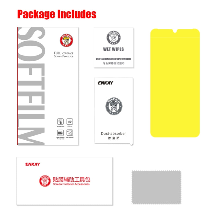 恩凱 草帽王子 適用於華為 P30 Pro TPU+TPE+PET材質 0.1mm 3D全屏保護軟膜 水凝膜