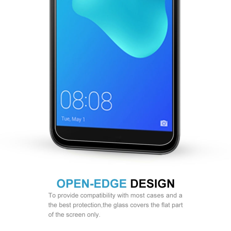 適用於華為 Y5 Prime  0.26mm 9H 2.5D弧邊鋼化玻璃膜