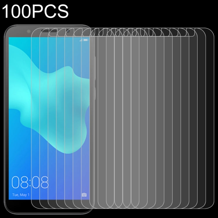 100個裝 適用於華為 Y5 Prime  0.26mm 9H 2.5D弧邊鋼化玻璃膜