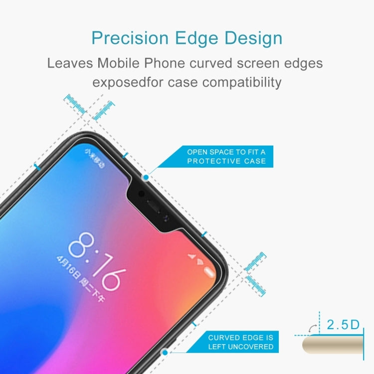 2個裝 適用於小米紅米Note 6 Pro 0.26mm 9H表面硬度 2.5D弧邊鋼化玻璃膜