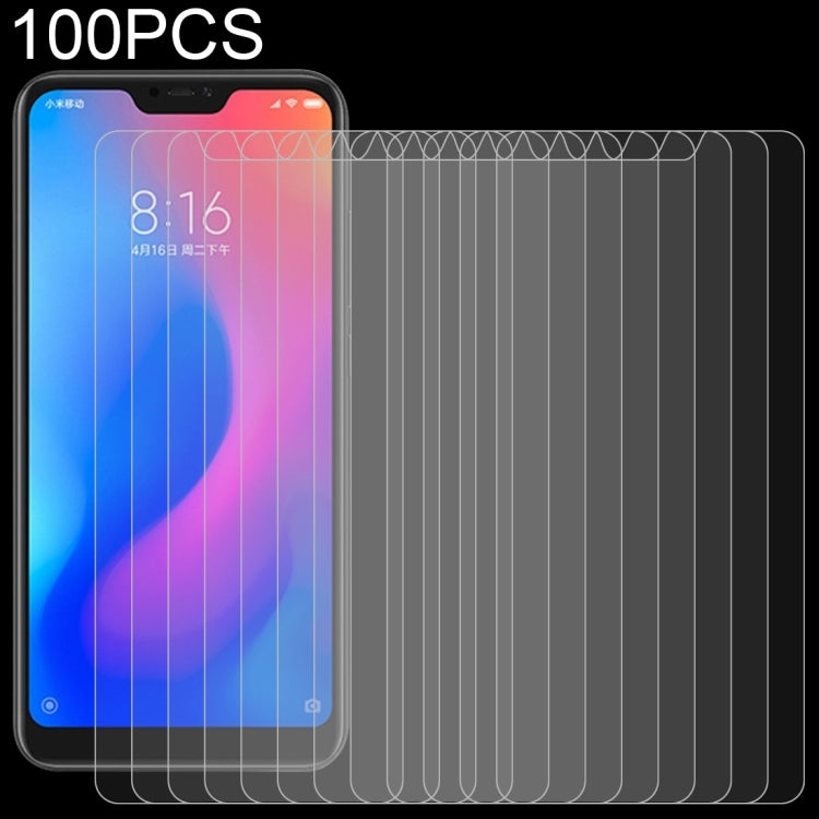 100個裝 適用於小米紅米Note 6 Pro  0.26mm 9H表面硬度 2.5D弧邊鋼化玻璃膜