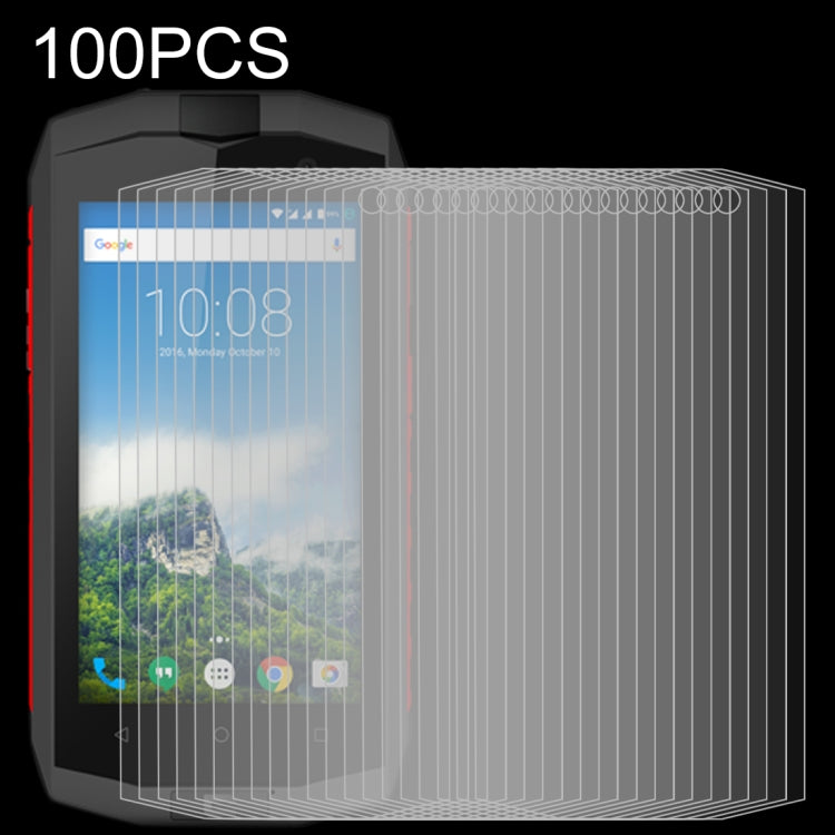 100PCS一裝 適用於Crosscall Trekker M1 Core  0.3mm厚度鋼化玻璃保護膜套裝 裸膜