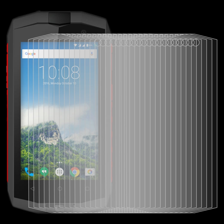 100PCS一裝 適用於Crosscall Trekker M1 Core  0.3mm厚度鋼化玻璃保護膜套裝 裸膜