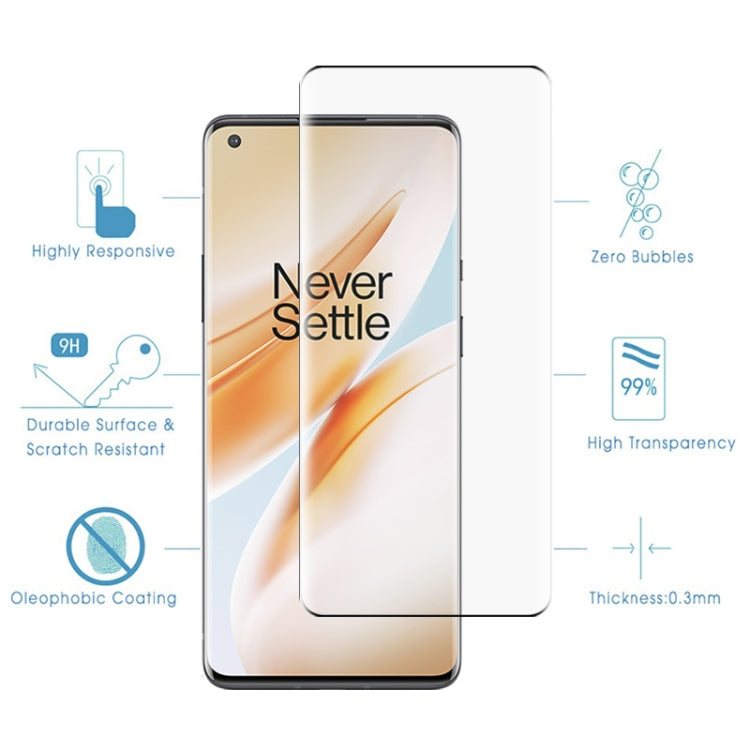 25片裝 適用於OnePlus 8 Pro 9H 9D曲面高清鋼化膜