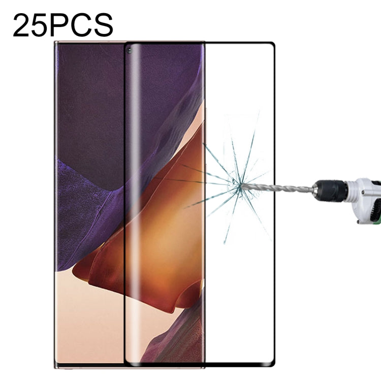 適用於 三星 Galaxy Note20 Ultra 25pcs 3D曲面全屏鋼化玻璃膜