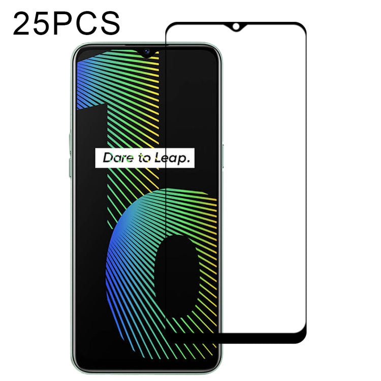 適用於 OPPO Realme Narzo 10 25 PCS 絲印二強 全屏鋼化玻璃膜