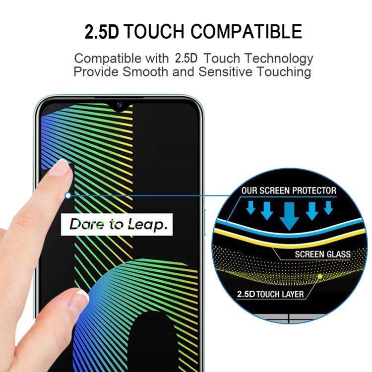 適用於 OPPO Realme Narzo 10 25 PCS 絲印二強 全屏鋼化玻璃膜