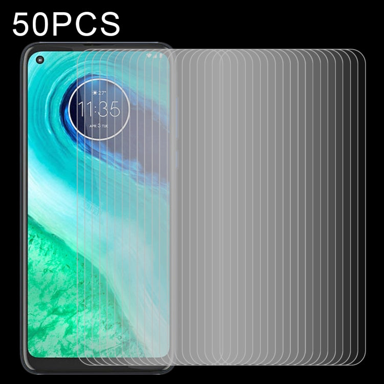 適用於 Motorola Moto G8 50 PCS 0.26mm 9H 2.5D 半屏鋼化玻璃保護膜