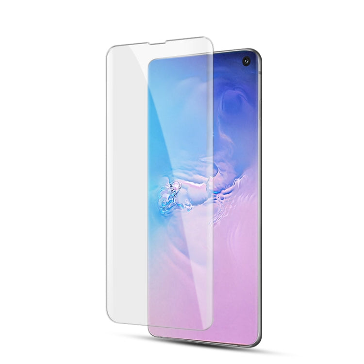 適用於三星 Galaxy S10 9H 0.33mm UV 弧邊全屏鋼化玻璃膜