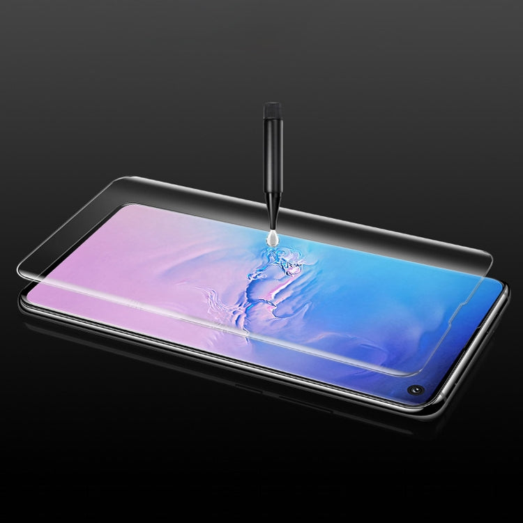 適用於三星 Galaxy S10 9H 0.33mm UV 弧邊全屏鋼化玻璃膜