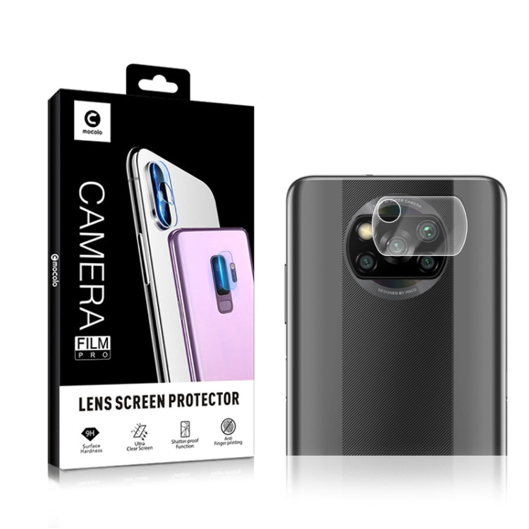 mocolo 適用於 小米 POCO X3 NFC 0.15mm 9H 2.5D鋼化玻璃鏡頭膜