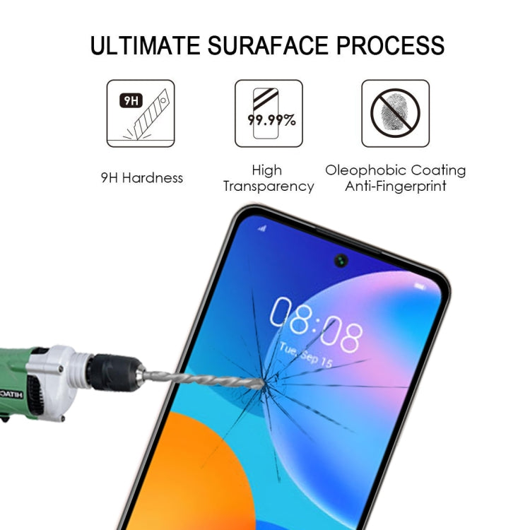 適用於 Huawei P Smart 2021 25 PCS 絲印二強 全屏鋼化玻璃膜
