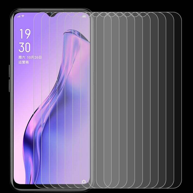 適用於 OPPO A31  10 PCS 0.26mm 9H 2.5D 半屏鋼化玻璃保護膜