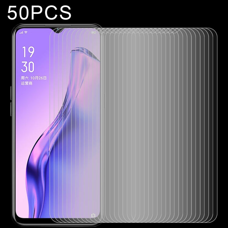 適用於 OPPO A31  50 PCS 0.26mm 9H 2.5D 半屏鋼化玻璃保護膜