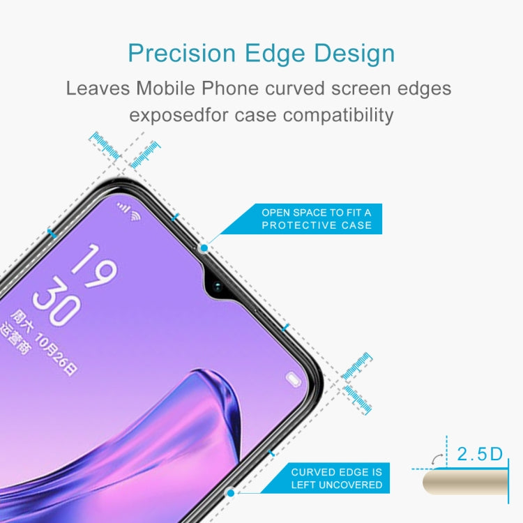 適用於 OPPO A31  50 PCS 0.26mm 9H 2.5D 半屏鋼化玻璃保護膜