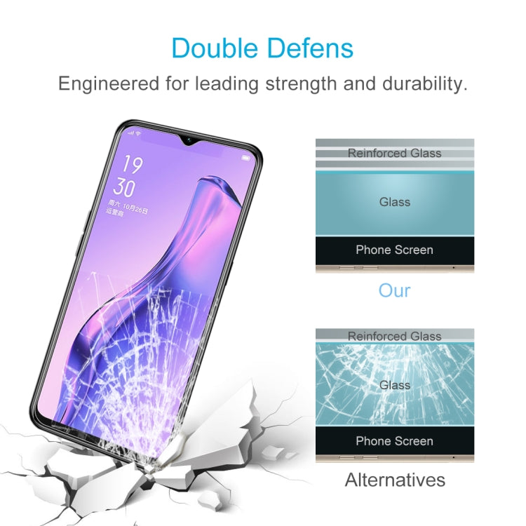 適用於 OPPO A31  50 PCS 0.26mm 9H 2.5D 半屏鋼化玻璃保護膜