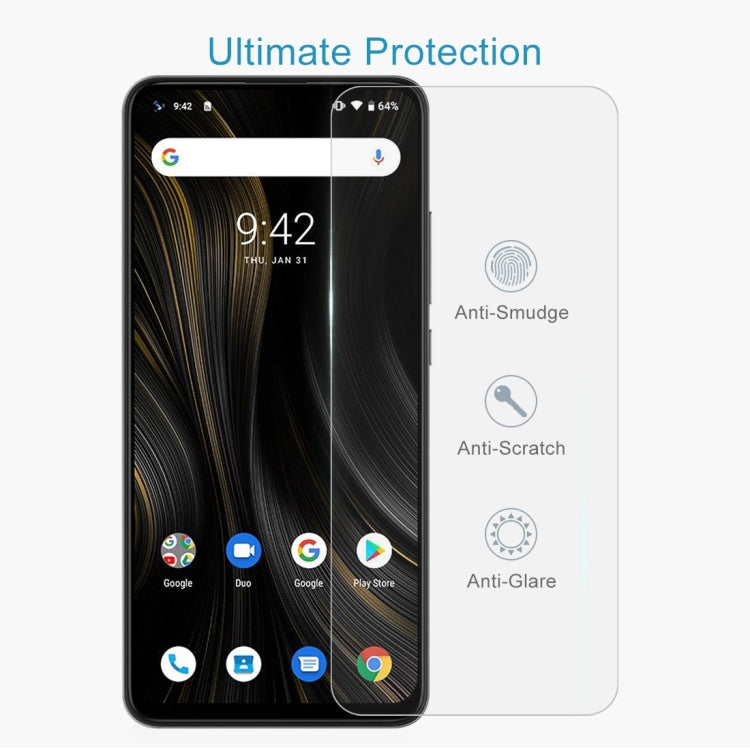 適用於 UMIDIGI Power 3 50 PCS 0.26mm 9H 2.5D 半屏鋼化玻璃保護膜