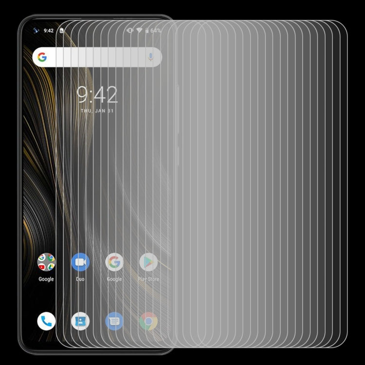 適用於 UMIDIGI Power 3 50 PCS 0.26mm 9H 2.5D 半屏鋼化玻璃保護膜