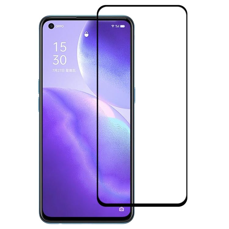 適用於 OPPO Reno5 5G / 4G 絲印二強 全屏鋼化玻璃膜