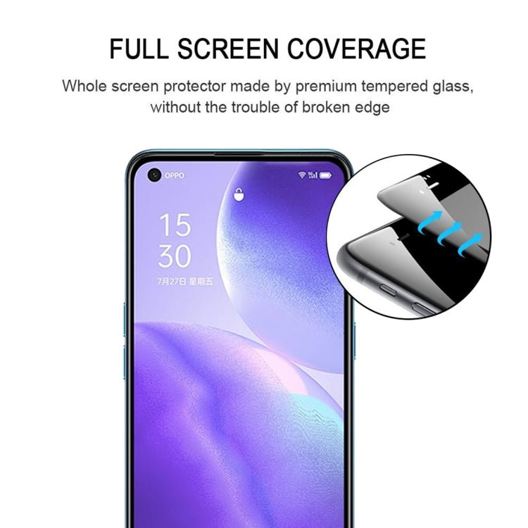 適用於 OPPO Reno5 5G / 4G 25 PCS 絲印二強 全屏鋼化玻璃膜
