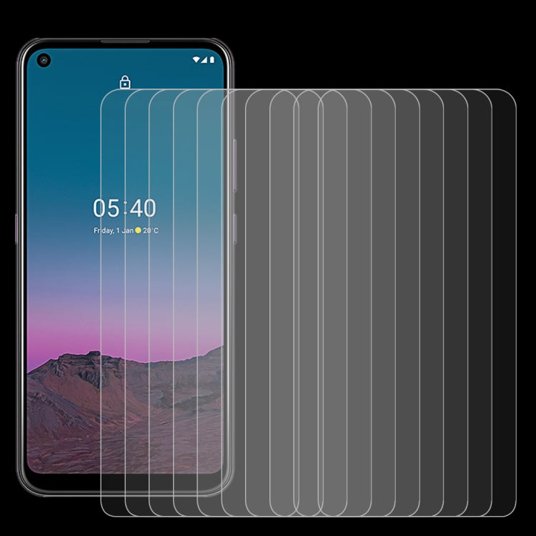 10個一賣 適用於 Nokia 5.4 0.26mm 9H 2.5D 半屏鋼化玻璃保護膜