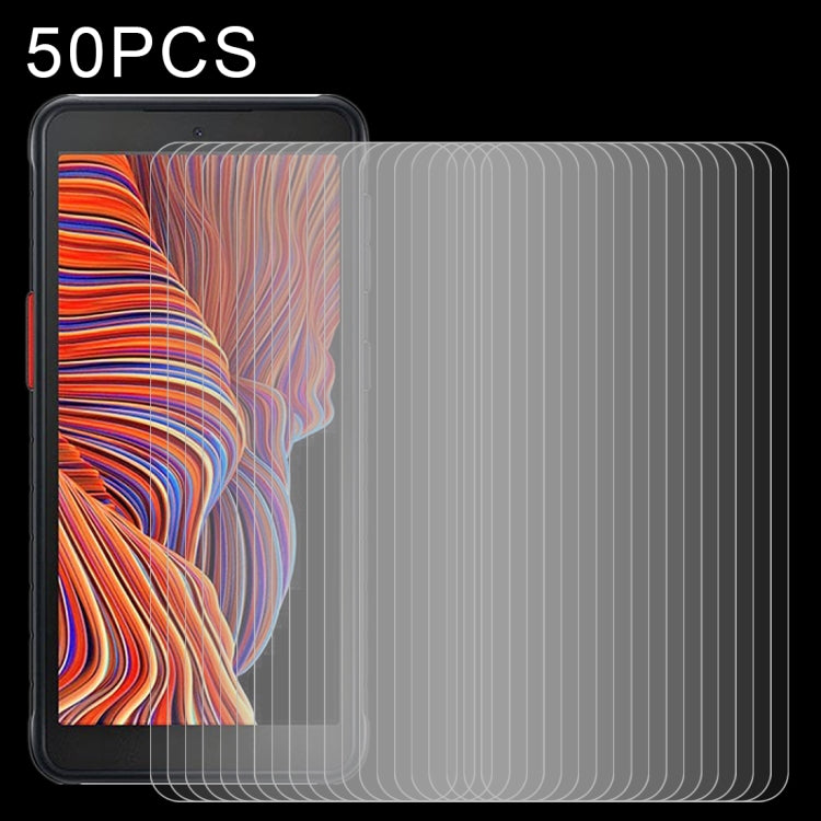 適用於 三星Galaxy Xcover 5 50個一賣 0.26mm厚度 9H表面硬度 2.5D弧邊 非全屏鋼化玻璃保護膜