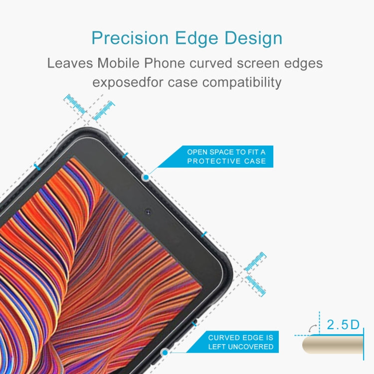 適用於 三星Galaxy Xcover 5 50個一賣 0.26mm厚度 9H表面硬度 2.5D弧邊 非全屏鋼化玻璃保護膜