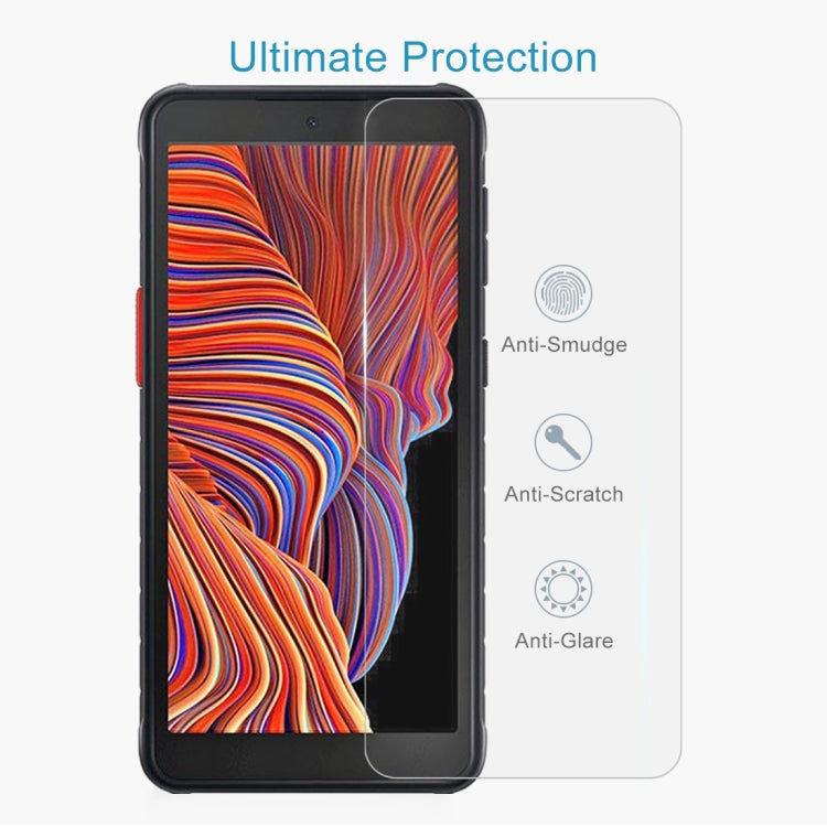 適用於 三星Galaxy Xcover 5 50個一賣 0.26mm厚度 9H表面硬度 2.5D弧邊 非全屏鋼化玻璃保護膜