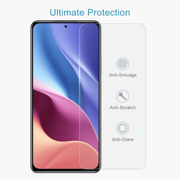 適用於 小米Redmi K40 5G 10個一賣 0.26mm厚度 9H表面硬度 2.5D弧邊 非全屏鋼化玻璃保護膜