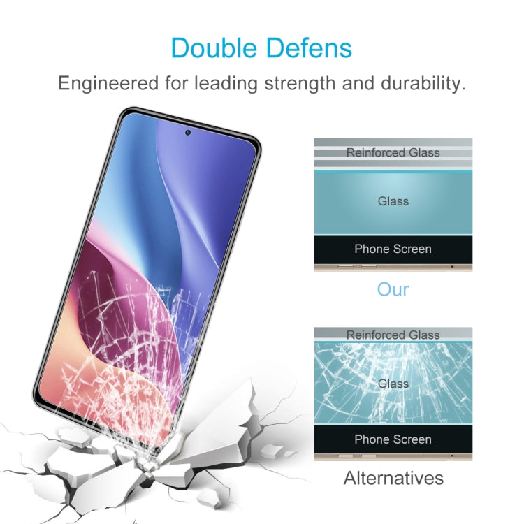 適用於 小米Redmi K40 5G 10個一賣 0.26mm厚度 9H表面硬度 2.5D弧邊 非全屏鋼化玻璃保護膜